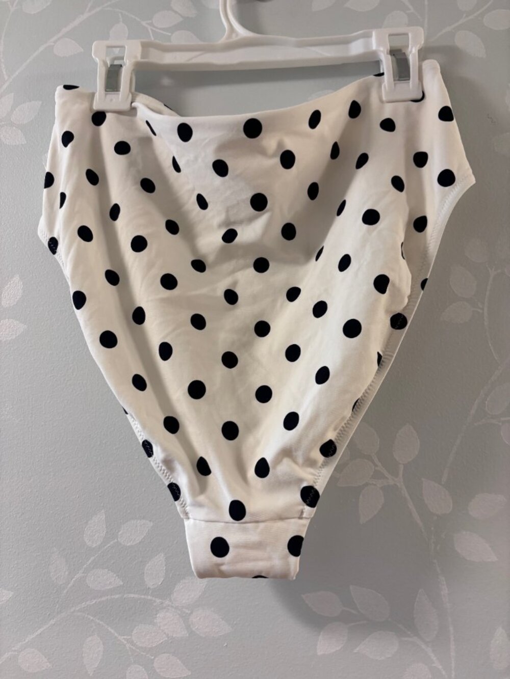 CALIA High Waisted Cheeky Swim Bottoms Black/White Polka Dots - Size M in EUC - Picture 3 of 5